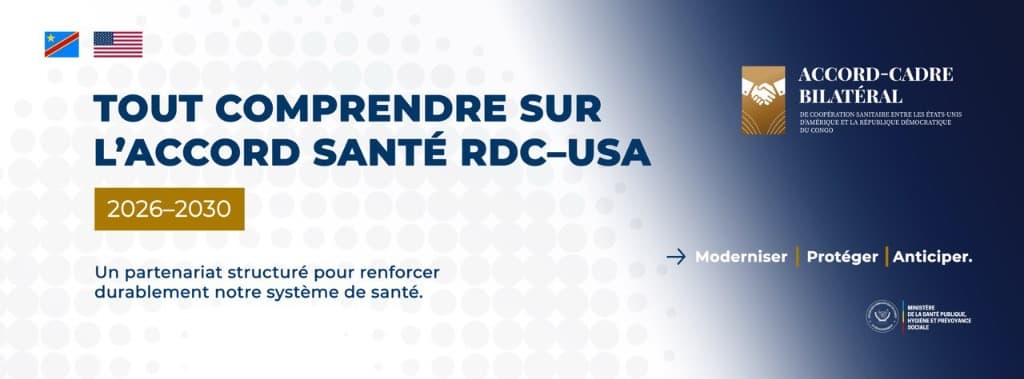 Accord RDC – États-Unis pour la santé 2026-2030